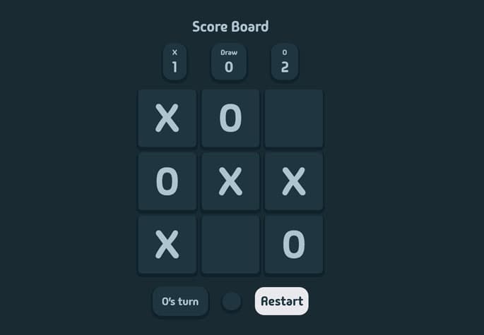 Tic Tac Toe Vanilla JS